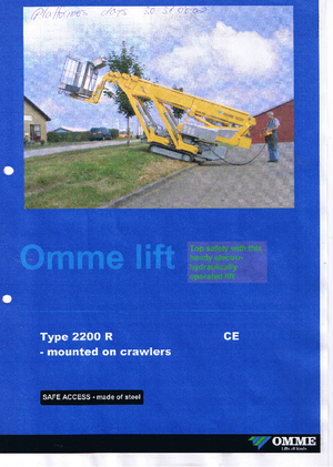 Nacelles télescopiques sur chenilles OMMELIFT Omme 2200RBD