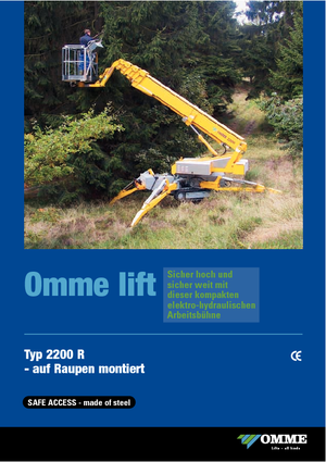 Nacelles télescopiques sur chenilles OMMELIFT Omme 2200RBD