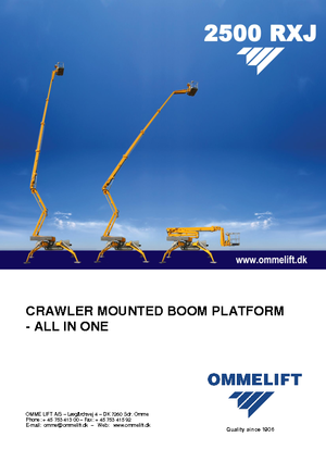 Nacelles à bras articulés sur chenilles OMMELIFT 2500 RBDXJ