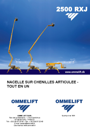 Nacelles à bras articulés sur chenilles OMMELIFT 2500 RBDXJ