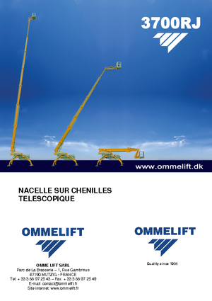 Nacelles télescopiques sur chenilles OMMELIFT Omme 3700RBDJ