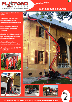 Nacelles à bras articulés sur chenilles Basket Spider 18.75