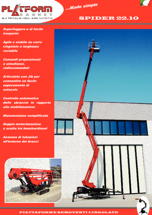 Nacelles à bras articulés sur chenilles Basket Spider 22.10