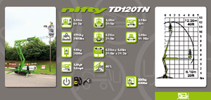 Nacelles à bras articulés sur chenilles Niftylift TD 120 TN