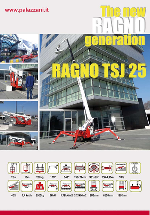 Nacelles télescopiques sur chenilles Palazzani TSJ 25 C