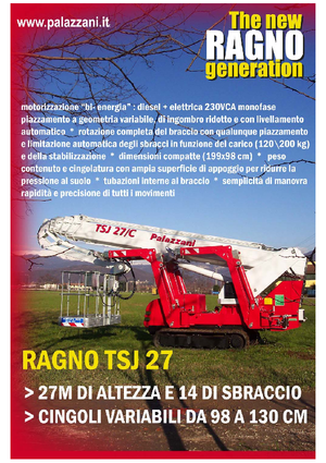 Nacelles télescopiques sur chenilles Palazzani TSJ 27 C