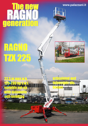 Nacelles à bras articulés sur chenilles Palazzani TZX 225 C 