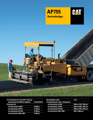 Finisseurs de chaussée sur chenilles Caterpillar AP755