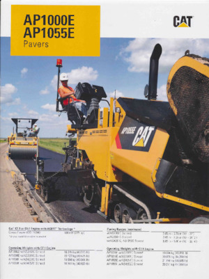 Finisseurs de chaussée sur chenilles Caterpillar AP1000E