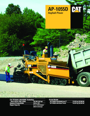 Finisseurs de chaussée sur chenilles Caterpillar AP1055D
