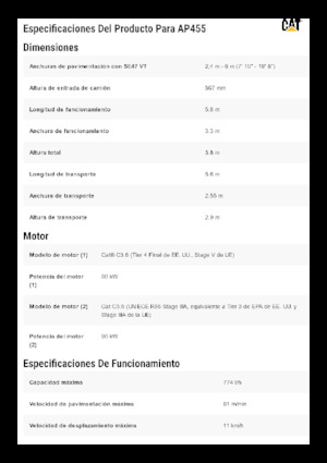 Finisseurs de chaussée sur chenilles Caterpillar AP455