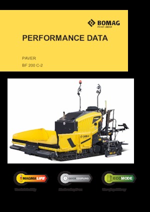 Finisseurs de chaussée sur chenilles Bomag BF 200 C 2 S 200