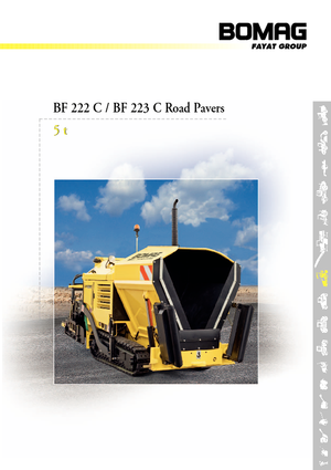 Finisseurs de chaussée sur chenilles Bomag BF 222 C
