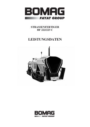 Finisseurs de chaussée sur chenilles Bomag BF 223 C