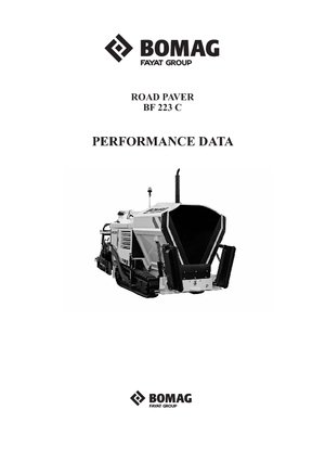 Finisseurs de chaussée sur chenilles Bomag BF 223 C
