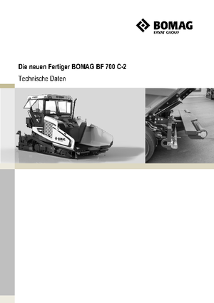 Finisseurs de chaussée sur chenilles Bomag BF 700 C 2 S 500
