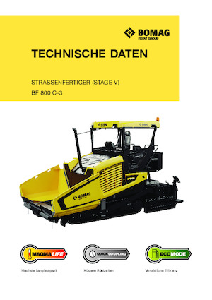 Finisseurs de chaussée sur chenilles Bomag BF 800 C 3 S 500
