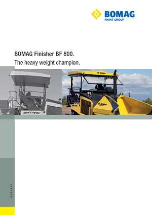 Finisseurs de chaussée sur chenilles Bomag BF 800 C S 500
