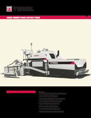Finisseurs de chaussée sur chenilles Terex CR562