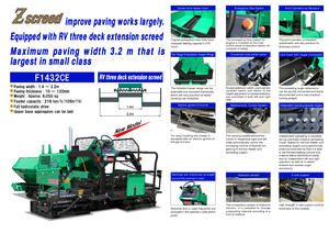 Finisseurs de chaussée sur chenilles Hanta F 1432 CE
