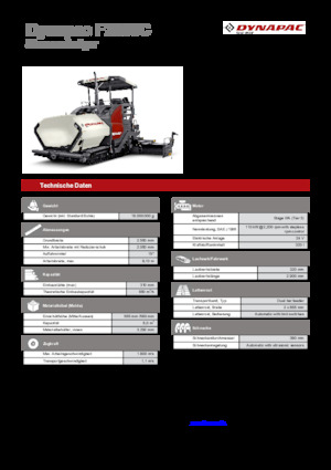 Finisseurs de chaussée sur chenilles Dynapac F2500C