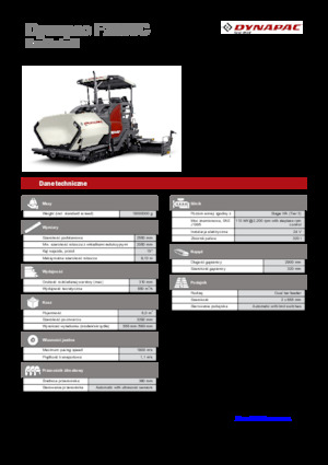 Finisseurs de chaussée sur chenilles Dynapac F2500C