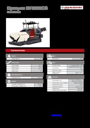 Finisseurs de chaussée sur chenilles Dynapac MF2500CS