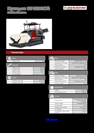 Finisseurs de chaussée sur chenilles Dynapac MF2500CS