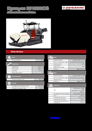 Finisseurs de chaussée sur chenilles Dynapac MF2500CS