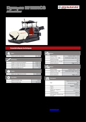 Finisseurs de chaussée sur chenilles Dynapac MF2500CS