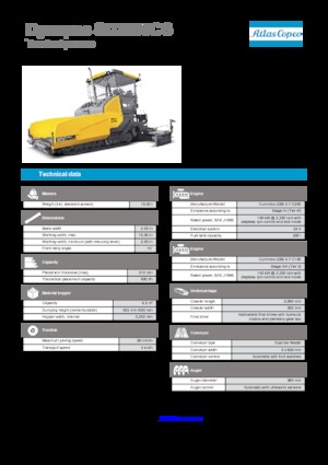 Finisseurs de chaussée sur chenilles Dynapac SD 2500 CS