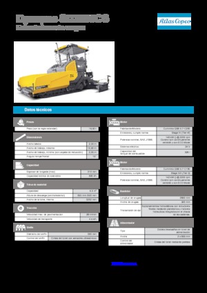 Finisseurs de chaussée sur chenilles Dynapac SD 2500 CS