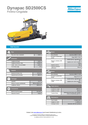 Finisseurs de chaussée sur chenilles Dynapac SD 2500 CS