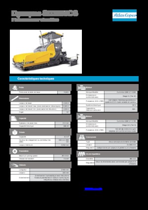 Finisseurs de chaussée sur chenilles Dynapac SD 2500 CS