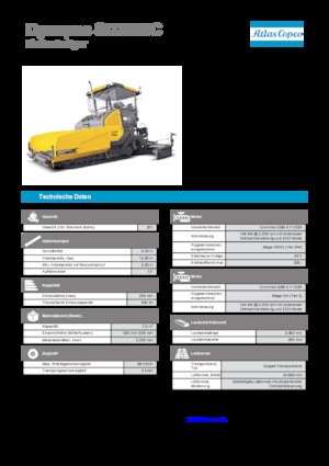 Finisseurs de chaussée sur chenilles Dynapac SD 2550 C