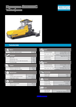 Finisseurs de chaussée sur chenilles Dynapac SD 2550 C