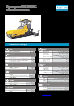 Finisseurs de chaussée sur chenilles Dynapac SD 2550 C