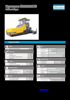 Finisseurs de chaussée sur chenilles Dynapac SD 2550 CS