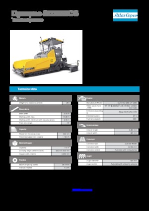Finisseurs de chaussée sur chenilles Dynapac SD 2550 CS