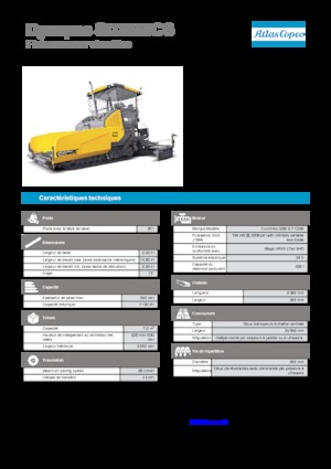 Finisseurs de chaussée sur chenilles Dynapac SD 2550 CS