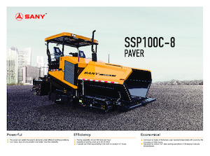 Finisseurs de chaussée sur chenilles Sany SSP100C-8 