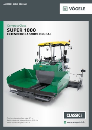 Finisseurs de chaussée sur chenilles Vögele Super 1000
