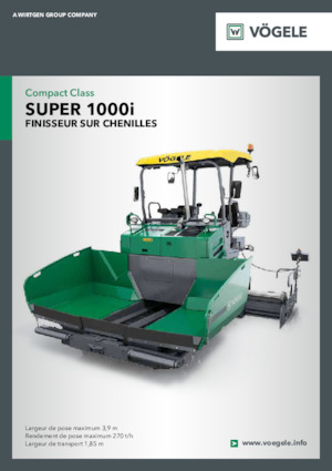 Finisseurs de chaussée sur chenilles Vögele Super 1000i