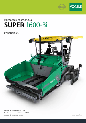 Finisseurs de chaussée sur chenilles Vögele Super 1600-3i