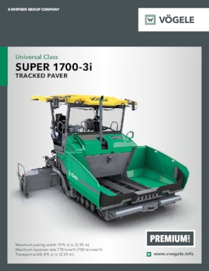 Finisseurs de chaussée sur chenilles Vögele Super 1700-3i