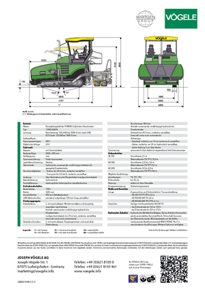 Finisseurs de chaussée sur chenilles Vögele Super 1800-2