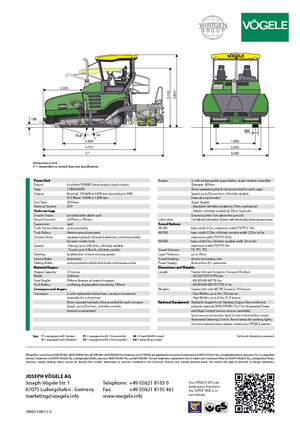 Finisseurs de chaussée sur chenilles Vögele Super 1800-2