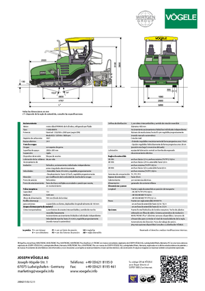 Finisseurs de chaussée sur chenilles Vögele Super 1800-2