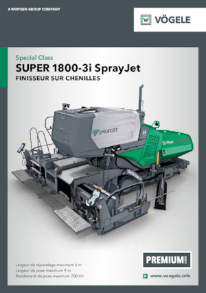 Finisseurs de chaussée sur chenilles Vögele Super 1800-3i SprayJet