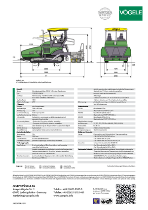 Finisseurs de chaussée sur chenilles Vögele Super 1900-2